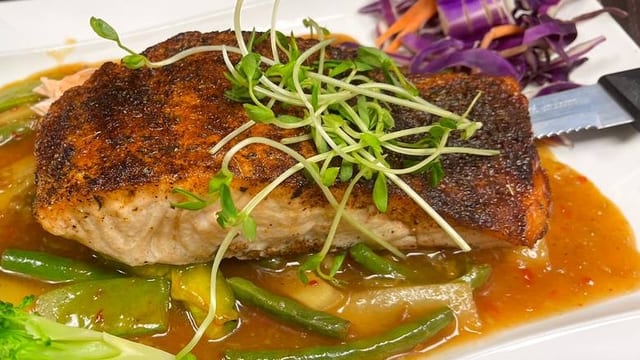 Grilled Salmon.